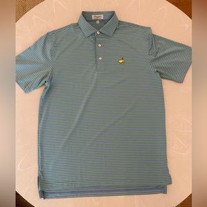 Peter Millar Blue Striped Polo Shirt